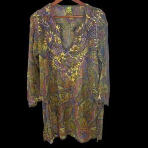 Raj Multicolor Paisley Mini Dress